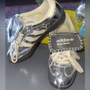 Wales Bonner x Adidas Samba Sneakers- silver- size 5